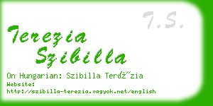 terezia szibilla business card